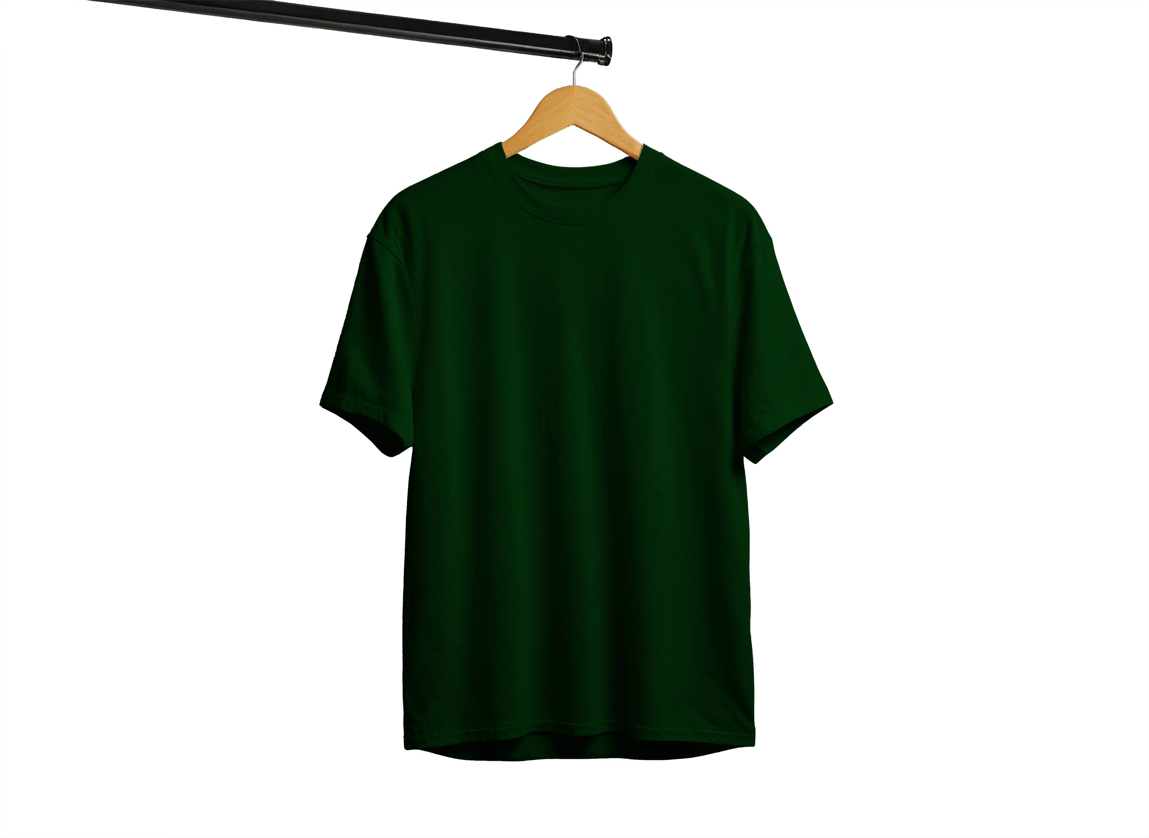 Solid Unisex Classic Bottle Green T-Shirt – Premium Cotton Everyday Wear