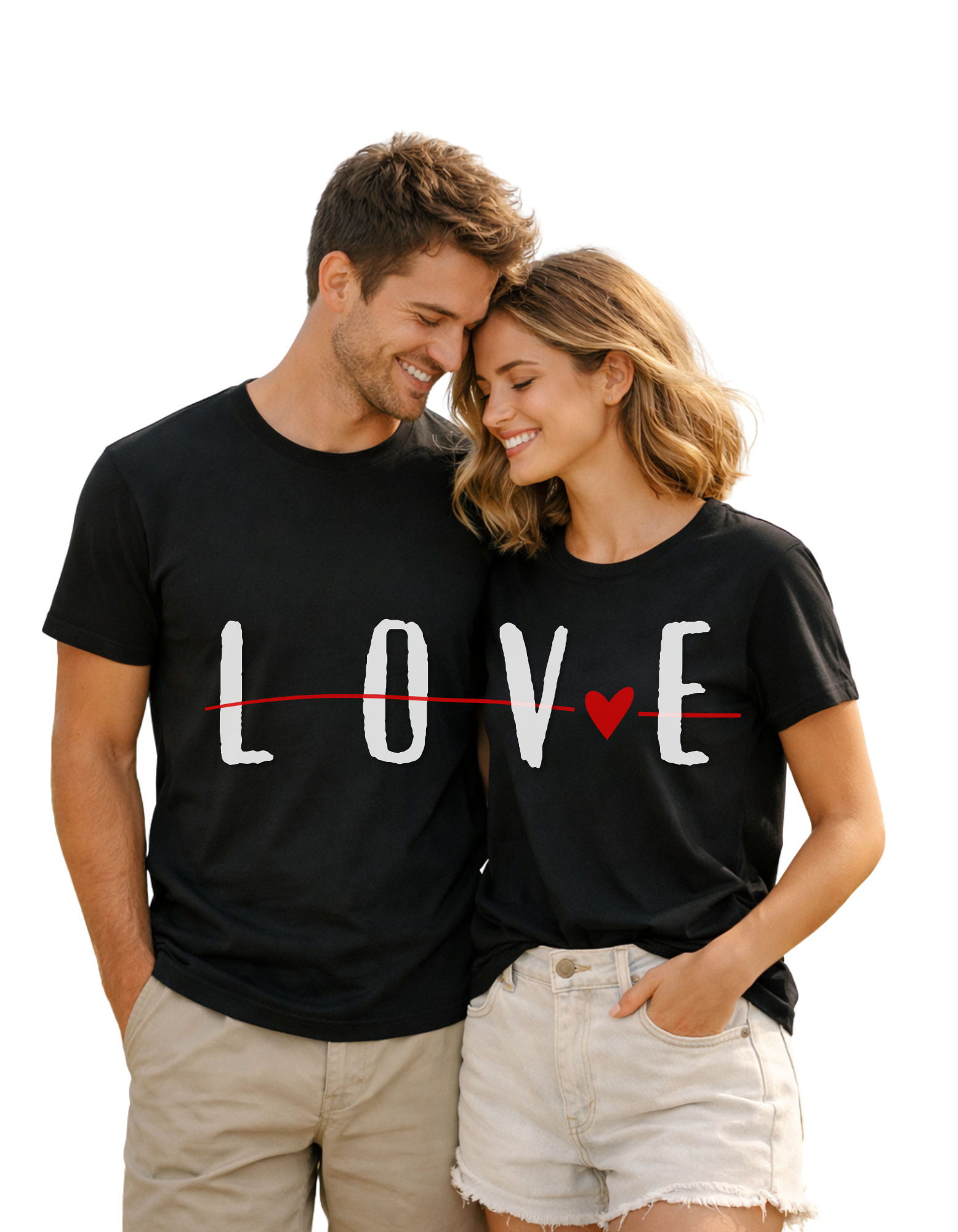 Love line Couple  Graphic T-Shirt – Unisex Cotton Tees